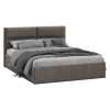 Кровать без ПМ «Глосс» 180 Тип 1 (без подъемного механизма), микровелюр Wellmart Latte