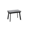 Стол обеденный «Джойс» Тип 1, черный муар, керамика матовая серый мрамор