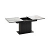 Стол раздвижной «Детройт» Тип 3, черный, белый мрамор