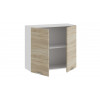 Шкаф навесной 800 c двумя дверями «Гранита», Белый, Дуб Сонома