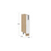 Шкаф напольный с выдвижной корзиной 150 «Детройт» исп. 2, Дуб Крафт золотой, Белый глянец