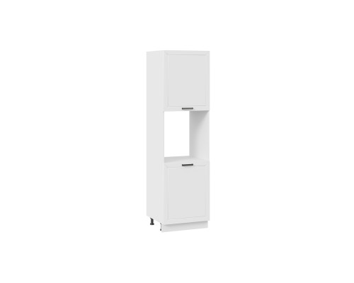 Шкаф-пенал под бытовую технику с двумя дверями «Лорас»,Белый/Холст белый