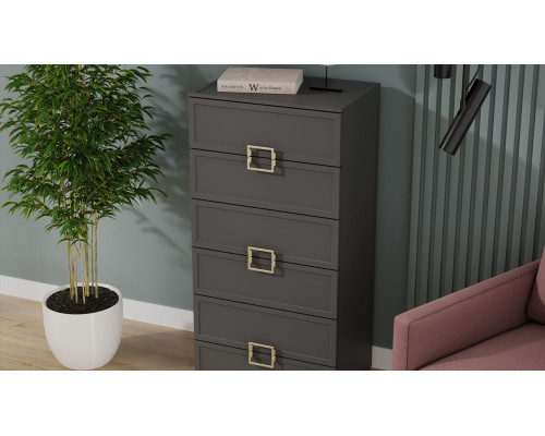 Комод «Стелла», серый вулкан, фон серый