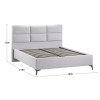 Кровать без ПМ «Делана» 160 (без подъемного механизма), Микровелюр Jercy Silver