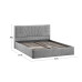 Кровать с ПМ «Пандора» 160 Тип 1 (с подъемным механизмом), Микровелюр Wellmart Silver