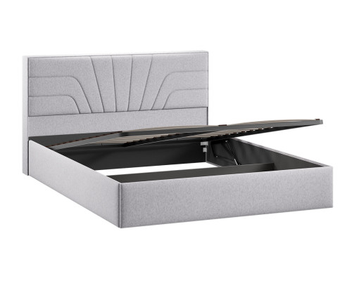 Кровать с ПМ «Пандора» 160 Тип 1 (с подъемным механизмом), Микровелюр Jercy Silver