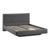 Кровать без ПМ «Пандора» 160 Тип 1 (без подъемного механизма), Микровелюр Jercy Graphite