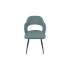 Стул «Сиэтл», черный муар, велюр DREAM Mint (бирюзовый)