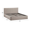 Кровать с ПМ «Эвори» Тип 1, 160 (с подъемным механизмом) с заглушиной, Велюр Confetti Smoke