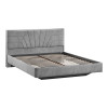 Кровать без ПМ «Пандора» 160 Тип 1 (без подъемного механизма), Микровелюр Wellmart Silver