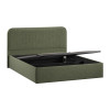 Кровать с ПМ «Тиффани» 160 тип 1 с заглушиной, микровелюр Jercy Deep Green