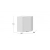 Шкаф навесной угловой 600 «Белладжио», Белый, Фон белый