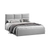 Кровать с ПМ «Стелла» 1600 тип 1 с заглушиной, Велюр Confetti Silver
