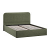 Кровать с ПМ «Тиффани» 160 тип 1 с заглушиной, микровелюр Jercy Deep Green