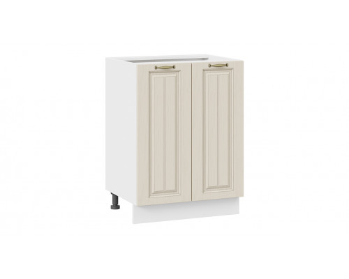 Шкаф напольный 600 с двумя дверями «Лина», Белый, Крем