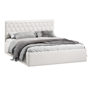 Кровать без ПМ «Порто» 160 (без подъемного механизма), велюр светлый