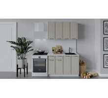 Кухонный гарнитур «Белладжио» длиной 120 см, белый, софт панакота