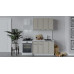 Кухонный гарнитур «Белладжио» длиной 120 см, белый, софт панакота