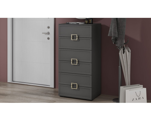 Комод «Стелла», серый вулкан, фон серый