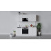 Кухонный гарнитур «Весна» длиной 200 см со шкафом НБ, Белый/Белый глянец