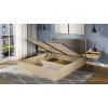 Кровать с ПМ «Сэнди» Тип 2, 160 (с подъемным механизмом) без заглушины, Вяз благородный, Велюр Графит