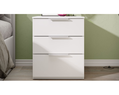 Тумба прикроватная «Порто», Белый Жемчуг, Белый софт