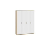 Шкаф комбинированный с 4-мя дверями «Сэнди», Вяз благородный, Белый