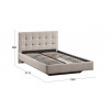 Кровать без ПМ «Эмма» 120*200 Тип 1 (без подъемного механизма), Велюр Confetti Smoke