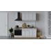Кухонный гарнитур «Долорес» длиной 180 см со шкафом НБ, Дуб Крафт золотой, Сноу