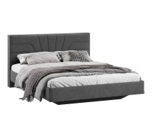 Кровать без ПМ «Пандора» 160 Тип 1 (без подъемного механизма), Микрошенилл Relax Graphite