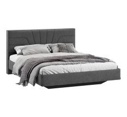 Кровать без ПМ «Пандора» 160 Тип 1 (без подъемного механизма), Микрошенилл Relax Graphite