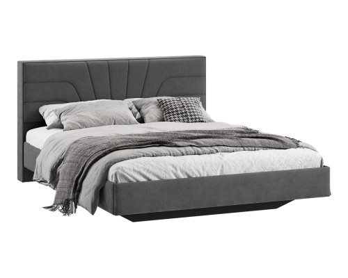 Кровать без ПМ «Пандора» 160 Тип 1 (без подъемного механизма), Микрошенилл Relax Graphite