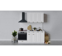 Кухонный гарнитур «Лина» длиной 180 см со шкафом НБ, Белый