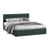 Кровать с ПМ «Эвори» Тип 1, 160 (с подъемным механизмом) с заглушиной, Велюр Confetti Deep forest