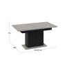 Стол раздвижной «Детройт» Тип 1, черный, ателье светлый