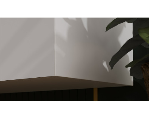 Тумба для теле- и радиоаппаратуры «Глосс», белый глянец, стекло белый глянец