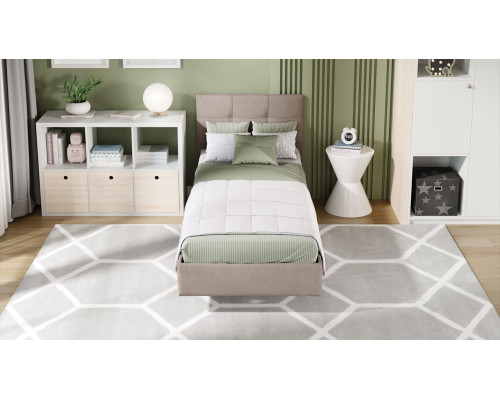 Кровать без ПМ «Элис» 80*200 Тип 1 (без подъемного механизма), Велюр ultra cashmere