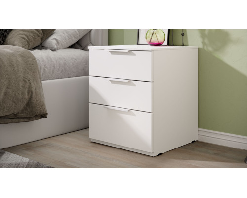 Тумба прикроватная «Порто», Белый Жемчуг, Белый софт