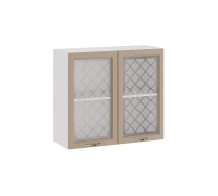 Шкаф навесной c двумя дверями со стеклом «Бьянка»