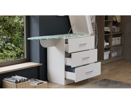 Комод со встроенной гладильной доской, Белый Ясень Комод со встроенной гладильной доской, Белый Ясень