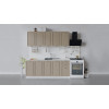 Кухонный гарнитур «Бьянка» длиной 200 см,Белый/Дуб кофе