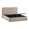 Кровать с ПМ «Тиффани» 160 тип 1 с заглушиной, Микровелюр Wellmart Dark Beige