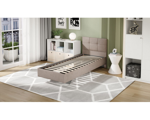 Кровать без ПМ «Элис» 80*200 Тип 1 (без подъемного механизма), Велюр ultra cashmere