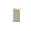 Шкаф навесной торцевой 300 «Бьянка», Дуб Крафт золотой, Дуб кофе