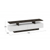Тумба ТВ «Монтана» тип 1, белый, ателье темный глянец