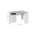 Угловой письменный стол с ящиками «Ривьера» (Дуб Бонифацио/Белый)