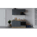 Кухонный гарнитур «Гранита» длиной 160 см со шкафом НБ, Дуб Крафт золотой, Бетон графит