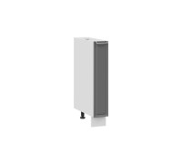 Шкаф напольный с выдвижной корзиной 150 «Белладжио», Белый, Софт графит