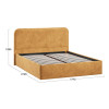 Кровать с ПМ «Тиффани» 160 тип 1 с заглушиной, микровелюр Wellmart Yellow