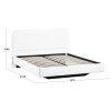 Кровать без ПМ «Тиффани» 140 Тип 1 (без подъемного механизма), экокожа белая Polo